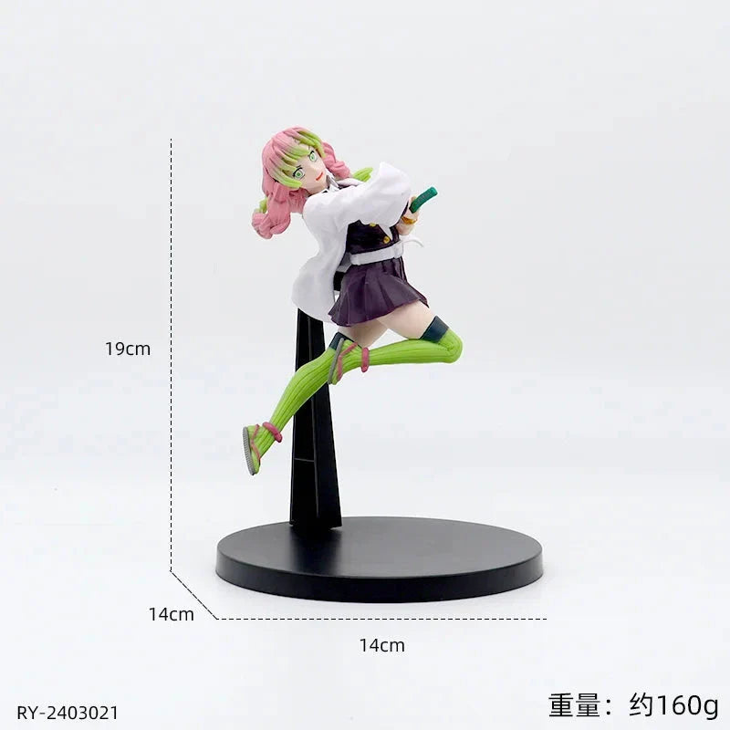 Demon Slayer Action Figures Tanjirou Nezuko Zenitsu Kanroji Mitsuri Muichirou Uzui Anime Figurines